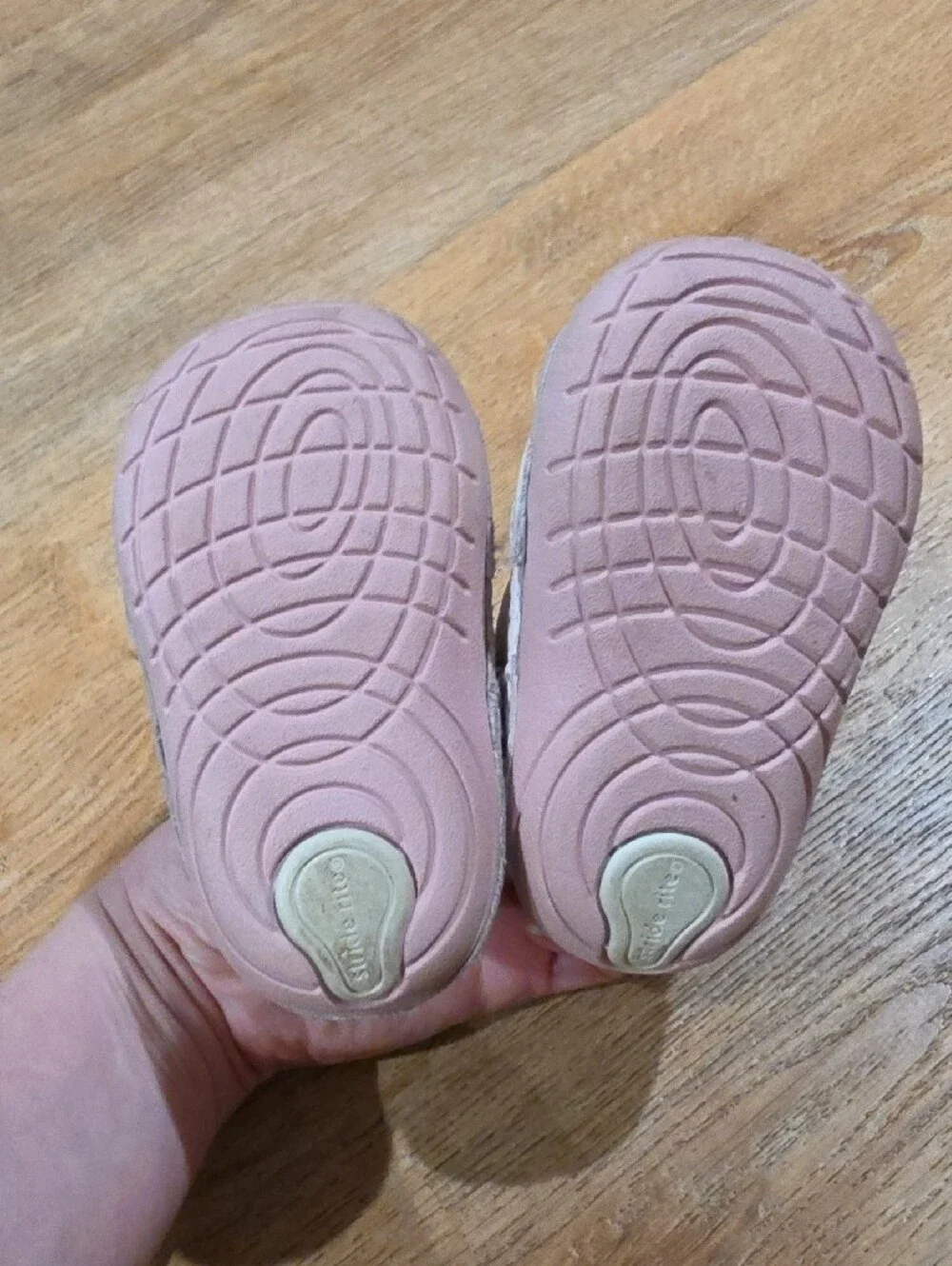 Stride Rite White and Pink Baby Walker Sneakers